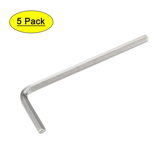 Uxcell 1/8" Hex Wrench, L Shaped CR-V Repairing Tool 5 Pack
