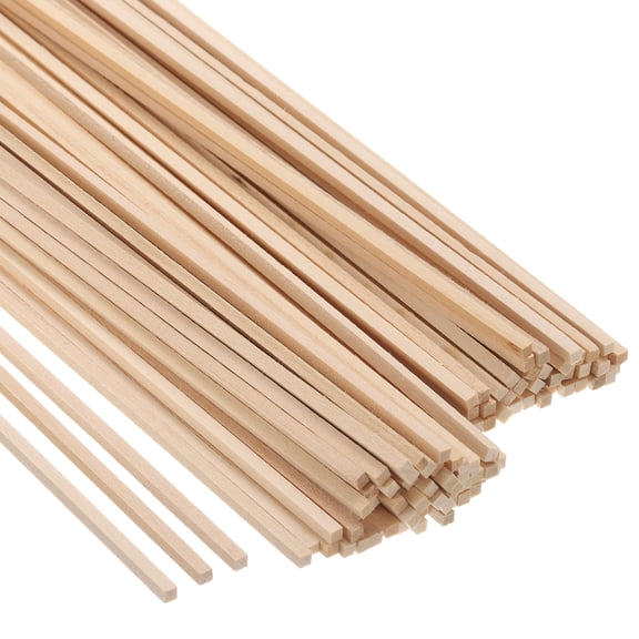 Uxcell 1/8 Inch Dowel Rods Wood Sticks 12 Inch Long Square Wooden Dowels 100 Pcs