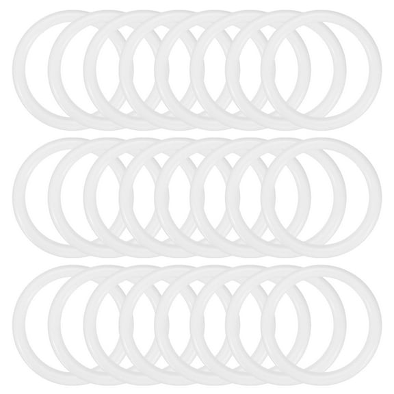 Uxcell 1.8 Inch Dream Catcher Rings, 24 Pcs Plastic Macrame Wreath Floral Round Ring Hoop, White