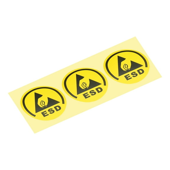 Uxcell 1.8 Inch ESD Self Adhesive Static Warning Sticker Label  for Handling Electrostatic Sensitive Devices Pack of 100