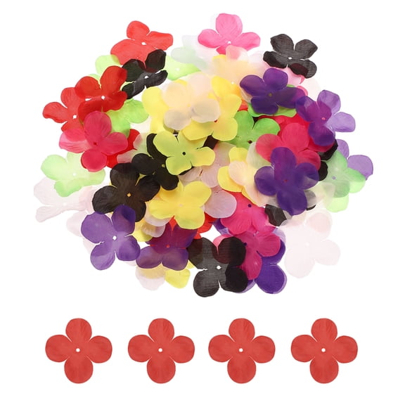 Uxcell 1.8 Inch Flowers Patch, 300Pcs Artificial Flowers Handmade Patches, Red