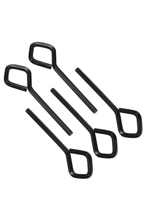 1/8 Inch Hex Key, 5 Pcs Hex Dogging Key Rhombus Standard Hexagon Wrench Door Keychain for Push Bar Exit Device, Black