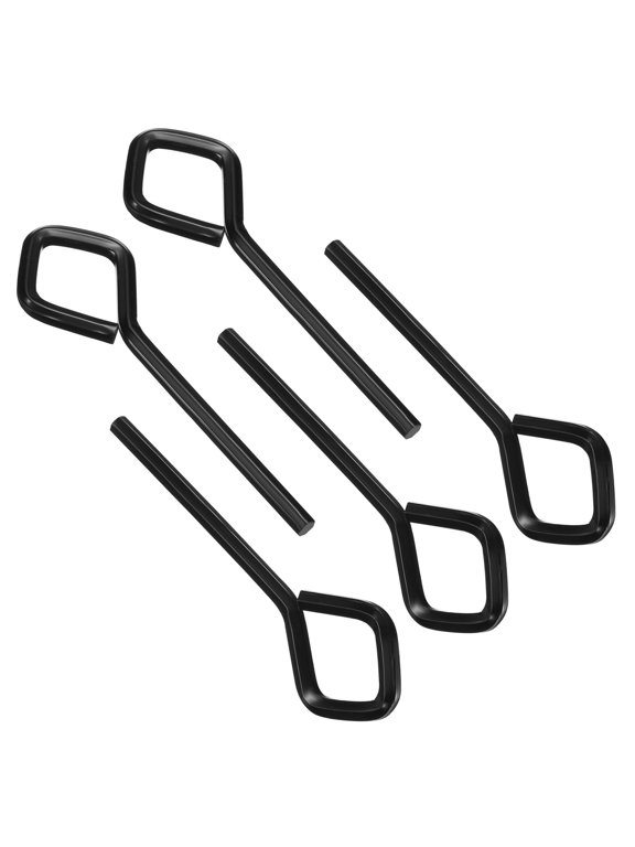 1/8 Inch Hex Key, 5 Pcs Hex Dogging Key Rhombus Standard Hexagon Wrench Door Keychain for Push Bar Exit Device, Black