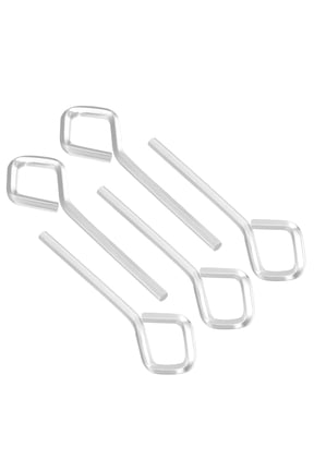 1/8 Inch Hex Key, 5 Pcs Hex Dogging Key Rhombus Standard Hexagon Wrench Door Keychain for Push Bar Exit Device, Silver