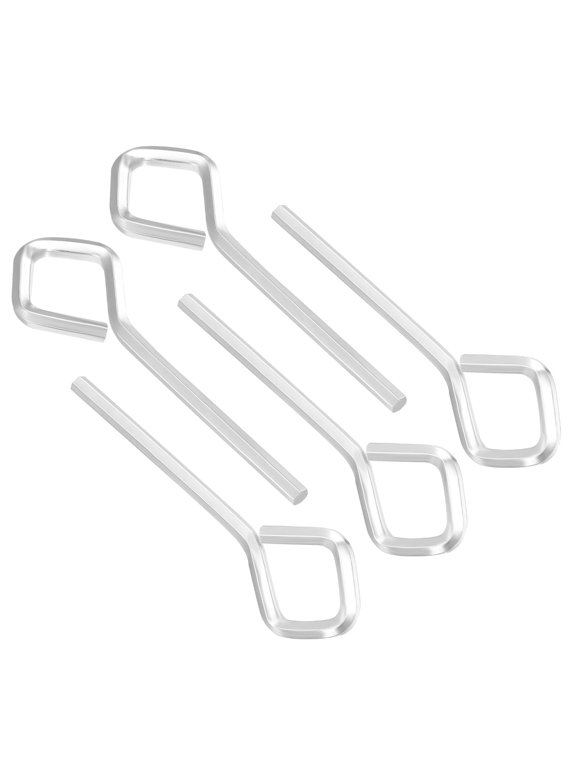 1/8 Inch Hex Key, 5 Pcs Hex Dogging Key Rhombus Standard Hexagon Wrench Door Keychain for Push Bar Exit Device, Silver
