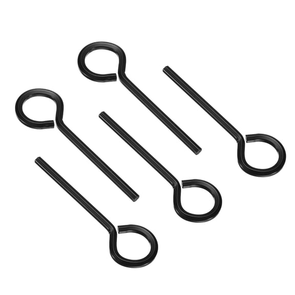 Uxcell 1/8 Inch Hex Key, 5 Pcs Hex Dogging Key Round Standard Hexagon Wrench Door Keychain for Push Bar Exit Device, Black