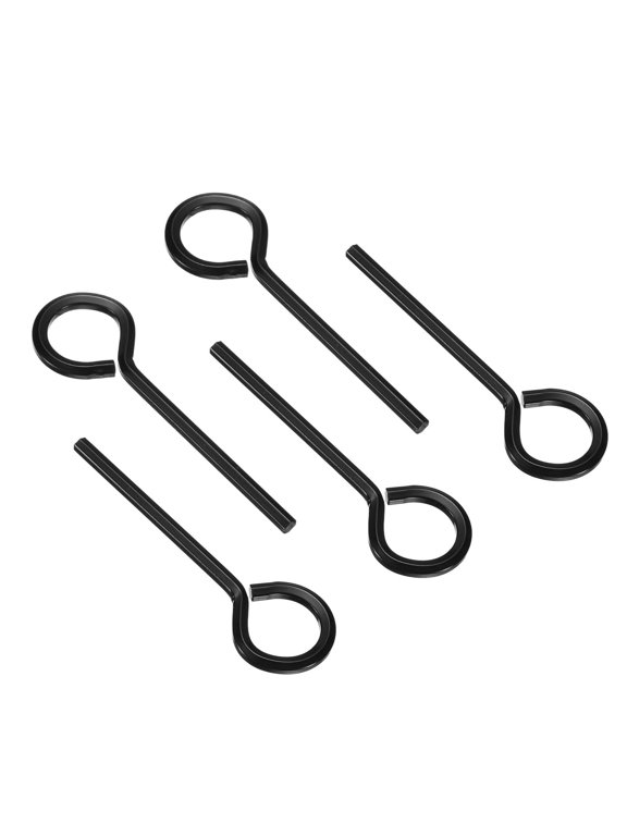 1/8 Inch Hex Key, 5 Pcs Hex Dogging Key Round Standard Hexagon Wrench Door Keychain for Push Bar Exit Device, Black