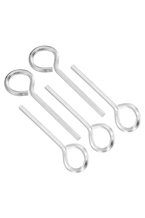1/8 Inch Hex Key, 5 Pcs Hex Dogging Key Round Standard Hexagon Wrench Door Keychain for Push Bar Exit Device, Silver