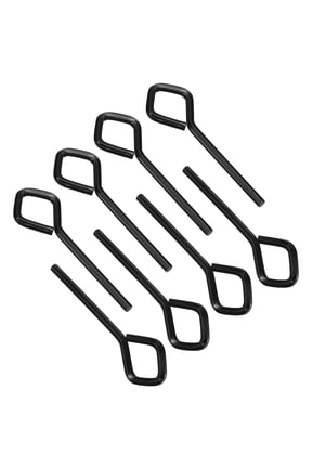 1/8 Inch Hex Key, 8 Pcs Hex Dogging Key Rhombus Standard Hexagon Wrench Door Keychain for Push Bar Exit Device, Black