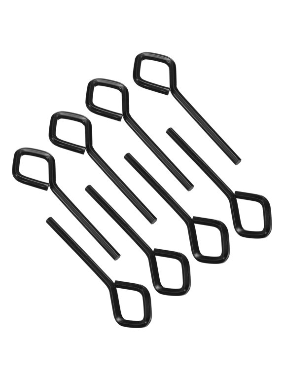 1/8 Inch Hex Key, 8 Pcs Hex Dogging Key Rhombus Standard Hexagon Wrench Door Keychain for Push Bar Exit Device, Black