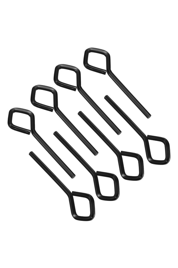 1/8 Inch Hex Key, 8 Pcs Hex Dogging Key Rhombus Standard Hexagon Wrench Door Keychain for Push Bar Exit Device, Black