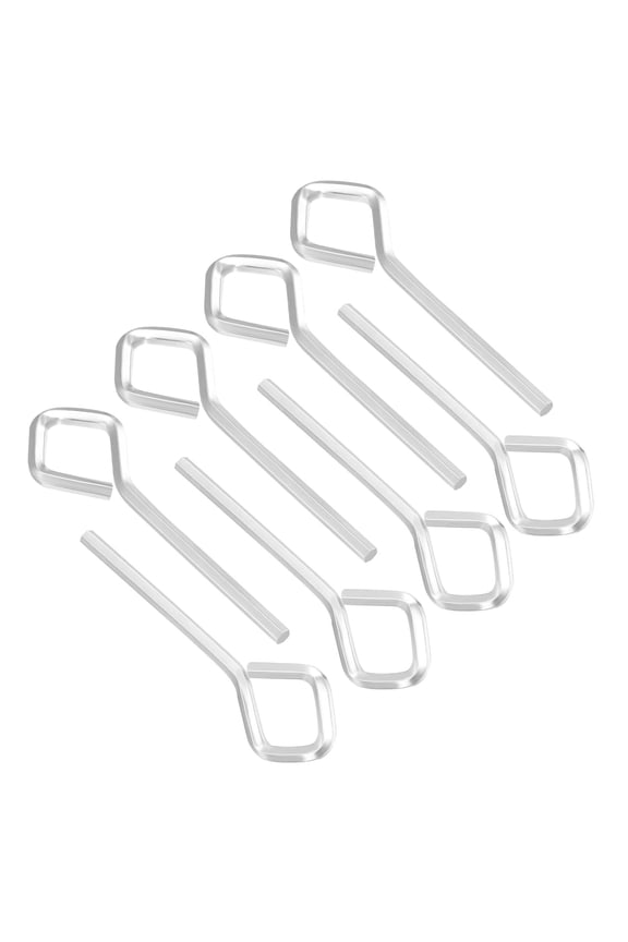 1/8 Inch Hex Key, 8 Pcs Hex Dogging Key Rhombus Standard Hexagon Wrench Door Keychain for Push Bar Exit Device, Silver