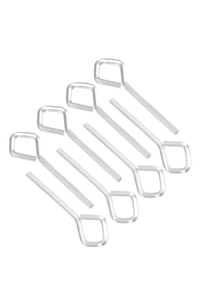 1/8 Inch Hex Key, 8 Pcs Hex Dogging Key Rhombus Standard Hexagon Wrench Door Keychain for Push Bar Exit Device, Silver
