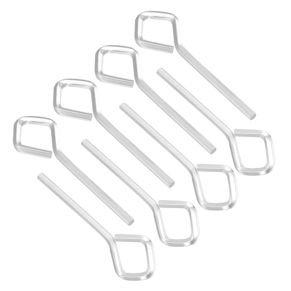 Uxcell 1/8 Inch Hex Key, 8 Pcs Hex Dogging Key Rhombus Standard Hexagon Wrench Door Keychain for Push Bar Exit Device, Silver
