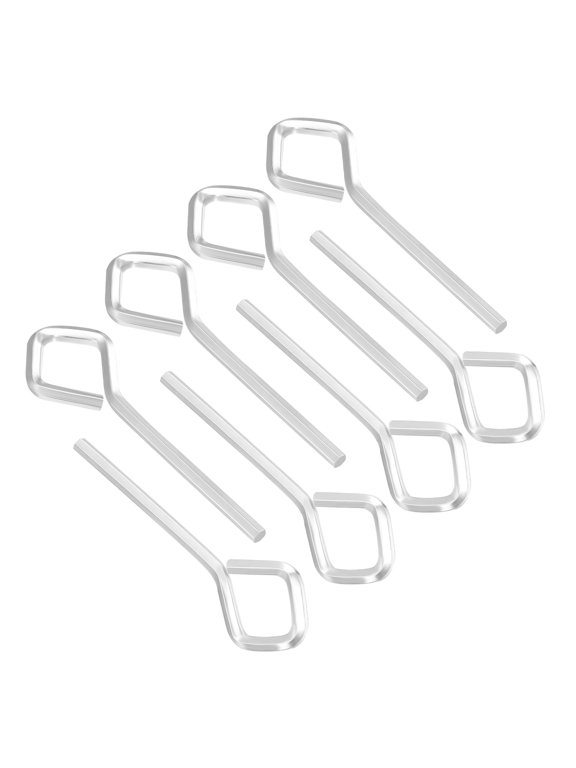 1/8 Inch Hex Key, 8 Pcs Hex Dogging Key Rhombus Standard Hexagon Wrench Door Keychain for Push Bar Exit Device, Silver