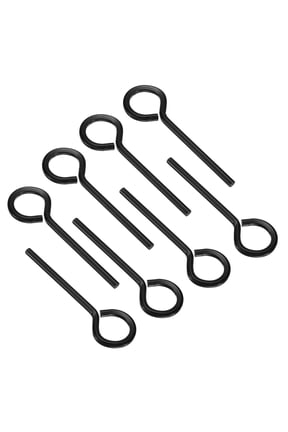 1/8 Inch Hex Key, 8 Pcs Hex Dogging Key Round Standard Hexagon Wrench Door Keychain for Push Bar Exit Device, Black