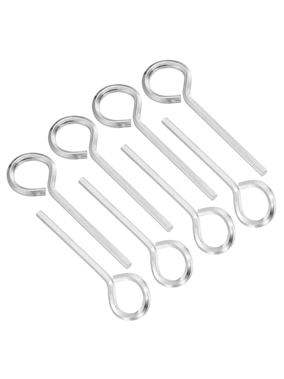 1/8 Inch Hex Key, 8 Pcs Hex Dogging Key Round Standard Hexagon Wrench Door Keychain for Push Bar Exit Device, Silver