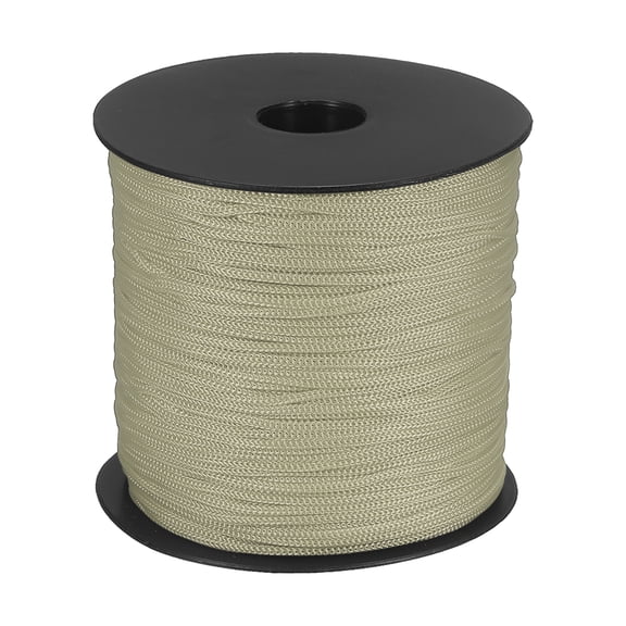 Uxcell 1/8 Inch Hollow Braided Polypropylene Rope, 492ft Utility Cord Waterproof String for Clothesline Camping Crafting Outdoor Golf Courses, Camel Gray
