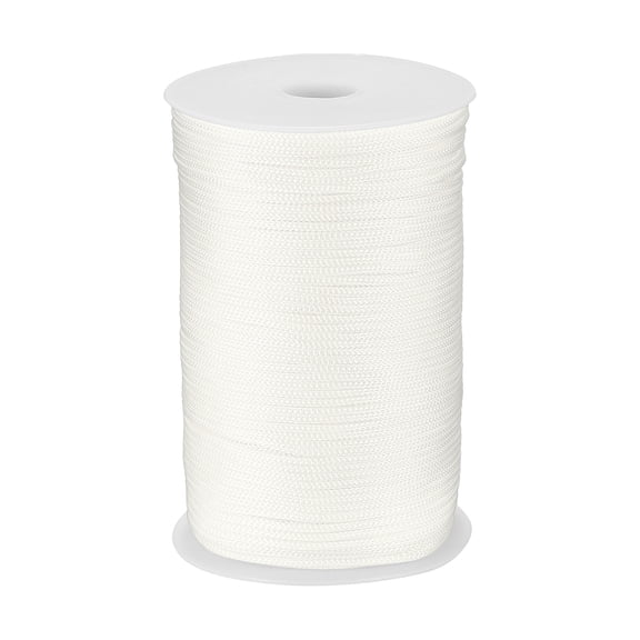 Uxcell 1/8 Inch Hollow Braided Polypropylene Rope, 492ft Utility Cord Waterproof String for Clothesline Camping Crafting Outdoor Golf Courses, Creamy White