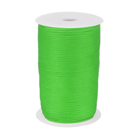 Uxcell 1/8 Inch Hollow Braided Polypropylene Rope, 492ft Utility Cord Waterproof String for Clothesline Camping Crafting Outdoor Golf Courses, Dark Green