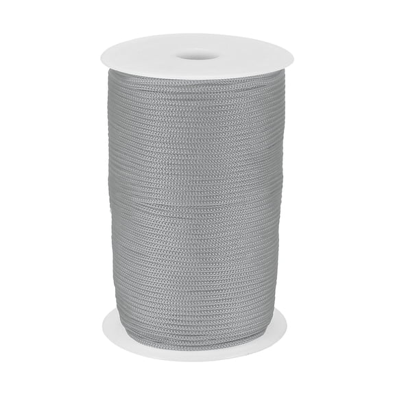 Uxcell 1/8 Inch Hollow Braided Polypropylene Rope, 492ft Utility Cord Waterproof String for Clothesline Camping Crafting Outdoor Golf Courses, Light Gray