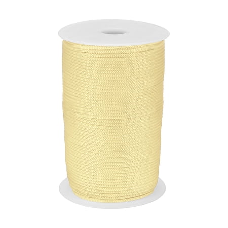 Uxcell 1/8 Inch Hollow Braided Polypropylene Rope, 492ft Utility Cord Waterproof String for Clothesline Camping Crafting Golf Courses, Beige