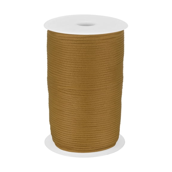 Uxcell 1/8 Inch Hollow Braided Polypropylene Rope, 492ft Utility Cord Waterproof String for Clothesline Camping Crafting Outdoor Golf Courses, Brown
