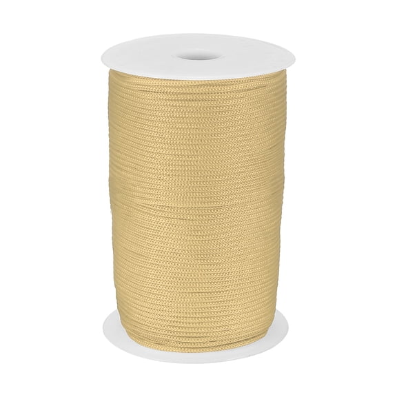 Uxcell 1/8 Inch Hollow Braided Polypropylene Rope, 492ft Utility Cord Waterproof String for Clothesline Camping Crafting Outdoor Golf Courses, Khaki