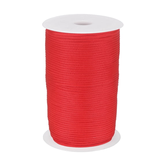 Uxcell 1/8 Inch Hollow Braided Polypropylene Rope, 492ft Utility Cord Waterproof String for Clothesline Camping Crafting Outdoor Golf Courses, Red