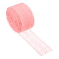 thumbnail image 1 of Uxcell 1.8 Inch Wide 25 Yards Lace Trim Ribbon Sewing Lace Roll Gift Package Pattern Wrapping Peach Beige, 1 of 6