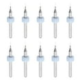 thumbnail image 1 of Uxcell 1/8" Shank 0.2mm Tungsten Carbide CNC Engraving Micro PCB Drill Bits Set 10 Pack, 1 of 5