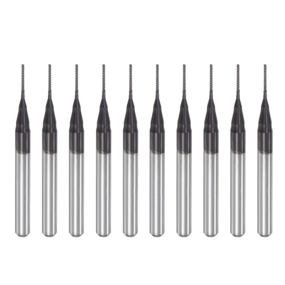 Uxcell 1/8" Shank 0.7mm x 5.5mm Diamond Film Coated Carbide End Mill CNC Router Bits 10 Pack