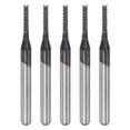 thumbnail image 1 of Uxcell 1/8" Shank 1.6mm x 8.5mm Diamond Film Coated Carbide End Mill CNC Router Bits 5 Pack, 1 of 6