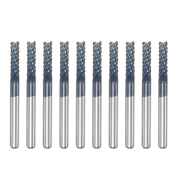 Uxcell 1/8" Shank 3mm x 12mm Diamond Film Coated Carbide End Mill CNC Router Bits 10 Pack