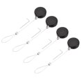 thumbnail image 1 of Uxcell 1.8 ft Retractable Cable Lock with Latch Remote Control Security Lock with Adjustable Cord Tether Anti Theft, Black, 4 Pack, 1 of 7