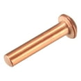 thumbnail image 1 of Uxcell 1/8" x 35/64" Round Head Solid Rivets Fasteners Copper 50Pcs, 1 of 3