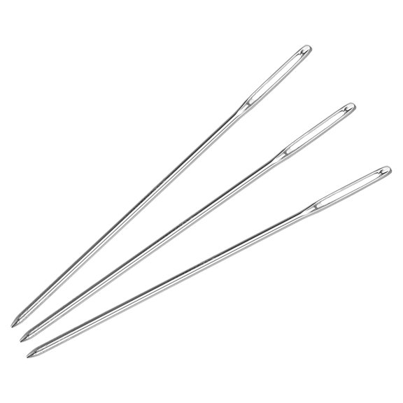 Uxcell 1.89 inch Long Straight Sewing Needles Embroidery Beading Needles Stainless Steel Silver Tone 25pcs