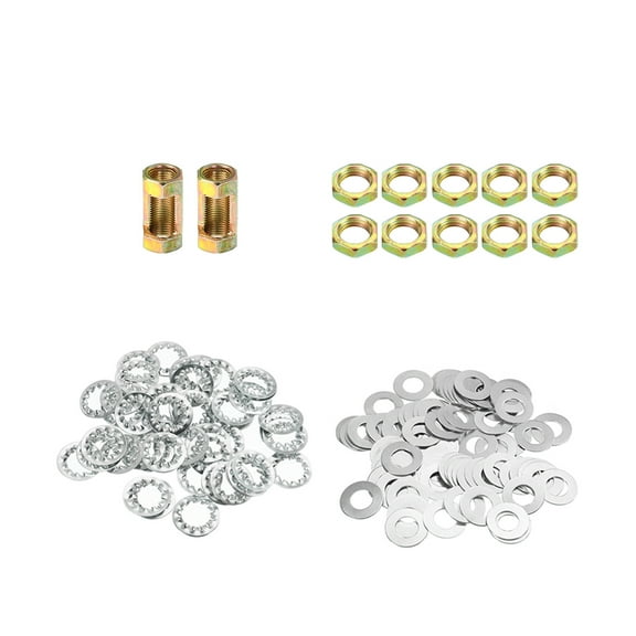 Uxcell 1/8IP Thread Lamp Pipe Lock Nuts Washers Threaded Tube Fasteners Assortment Hardware 47 Pack