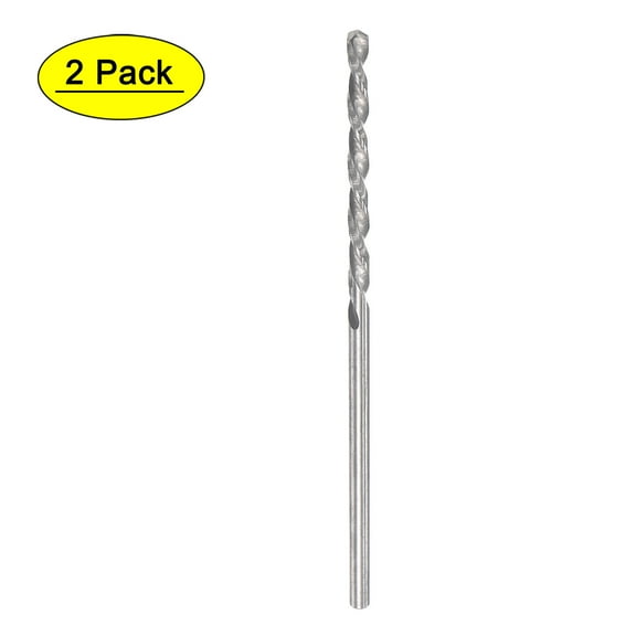 Uxcell 1.8mm Solid Carbide Left Hand Spiral Flutes Twist Drill Bits for Stainless Steel 2 Pack