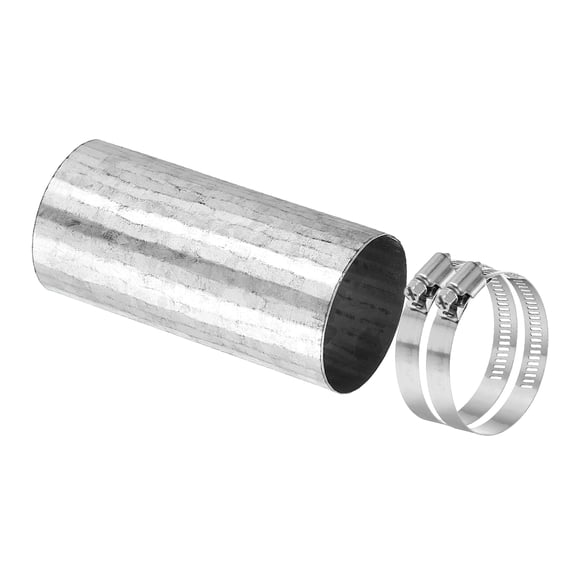 Uxcell 1.9" Duct Connector, 1 Set Galvanized Iron Duct Coupling Vent Coupler Dryer Pipe Coupling Hose Extension Connector with Duct Clamps for HVAC Exhaust Fan Vent Systems, 4" Long