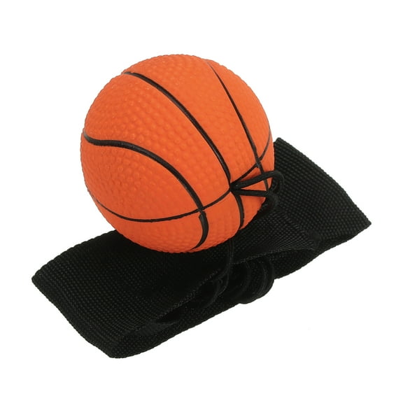 Uxcell 1.9 Inch Sports Wrist Ball, Basketball Rubber Wrist Return Ball Sport for Exercise, Fluorescent Orange
