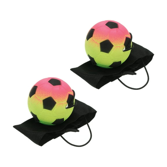 Uxcell 1.9 Inch Sports Wrist Ball, Soccer Rubber Wrist Return Ball Sport for Exercise, Mixed Colors 2Pcs