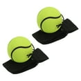 thumbnail image 1 of Uxcell 1.9 Inch Sports Wrist Ball, Tennis Rubber Wrist Return Ball Sport for Exercise, Fluorescent Yellow 2Pcs, 1 of 5