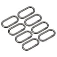 thumbnail image 1 of Uxcell 1.93 Inch Spring Oval Ring Round Snap Clip Trigger for Bag Purse Keychain, 8Pack Dark Grey, 1 of 6