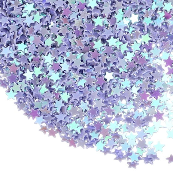 Uxcell 1.94oz(55g) Star Glitter Confetti, 3mm Art Craft Glitter Holographic Sequins Table Confetti Laser Sequins for Crafts DIY Nail and Party Wedding Festival Decoration, Light Purple