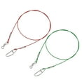 thumbnail image 1 of Uxcell 1.97" Fishing Leaders Wire Stainless Steel Fishing Leaders Trace Line with Swivels and Snaps, 30 Pack, Green, Red, 1 of 4