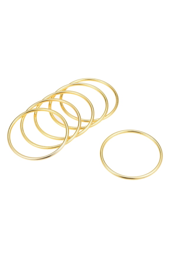 1.97'' O Rings Buckle for Hardware Bags Belts Craft DIY Accessories Zinc Alloy Gold Tone 6pcs