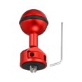 thumbnail image 1 of Uxcell 1" Ball Adapter with 1/4"20 Screw 360 Rotatable Camera Arm Tray Adapter for Underwater, Red, 1 of 5