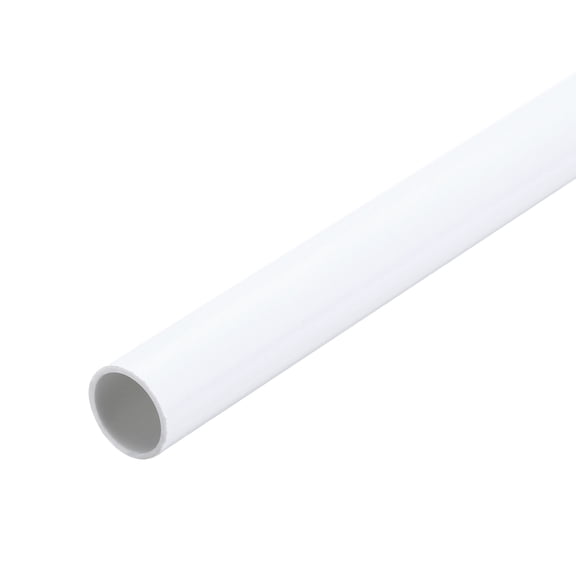 Uxcell 1 Count Polyvinyl Chloride Rigid Pipe High Impact for Water Pipe, 12mm x 14mm White