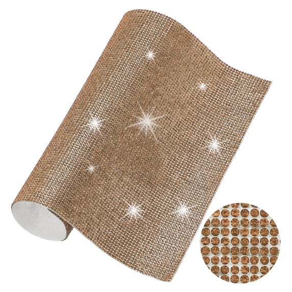Uxcell 1 Count Self Adhesive Bling Crystal Rhinestone Sheet Crystal Yellow 9.4"x7.9"